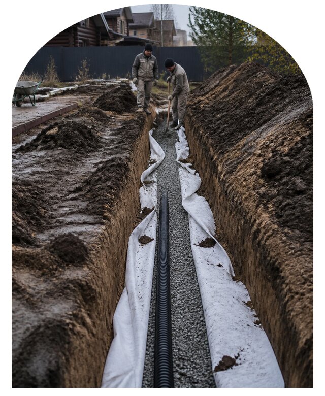 Профессиональный дренаж участка в Саратове под ключ с гарантией