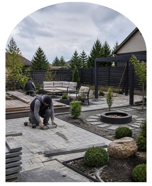 Зона отдыха на участке для вашего дома в Саратове под ключ